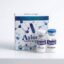 IGF1-LR3 1 mg lyophilized research peptide vial and Axion Research Peptides box