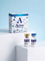 PE-22-28 10 mg research peptide vial and box on a lab display, Axion Research Peptides
